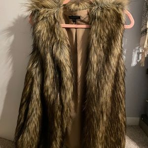 Faux fur vest